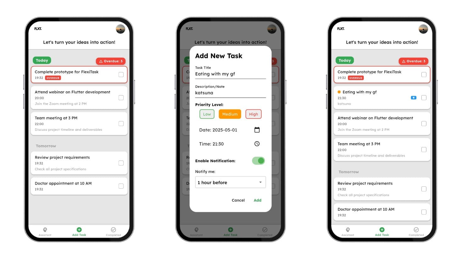 FlexiTask — screenshot